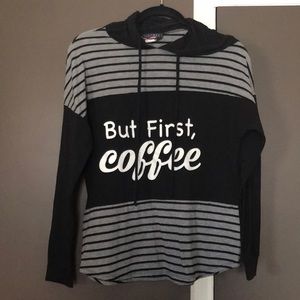 Pullover long sleeve hooded shirt